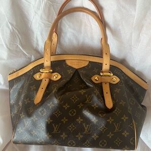 LOUIS VUITTON LV Tivoli GM Shoulder Bag Monogram Leather Brown
